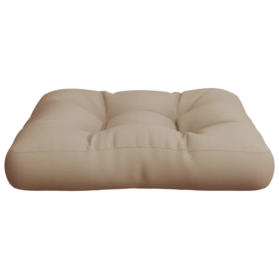Coussin de palette taupe 50x50x12 cm tissu - 4
