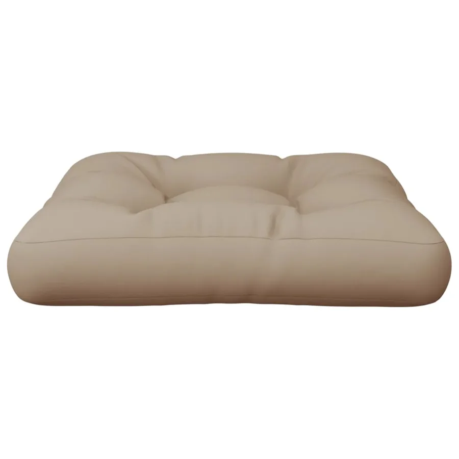 Coussin de palette taupe 50x50x12 cm tissu - 5