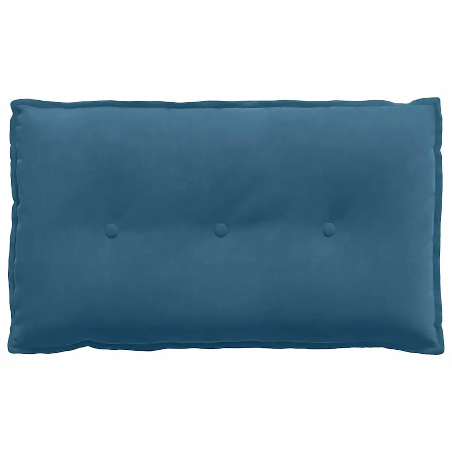 Coussin de Dos Bleu 80 x 50 cm Tissu en velours côtelé - 5
