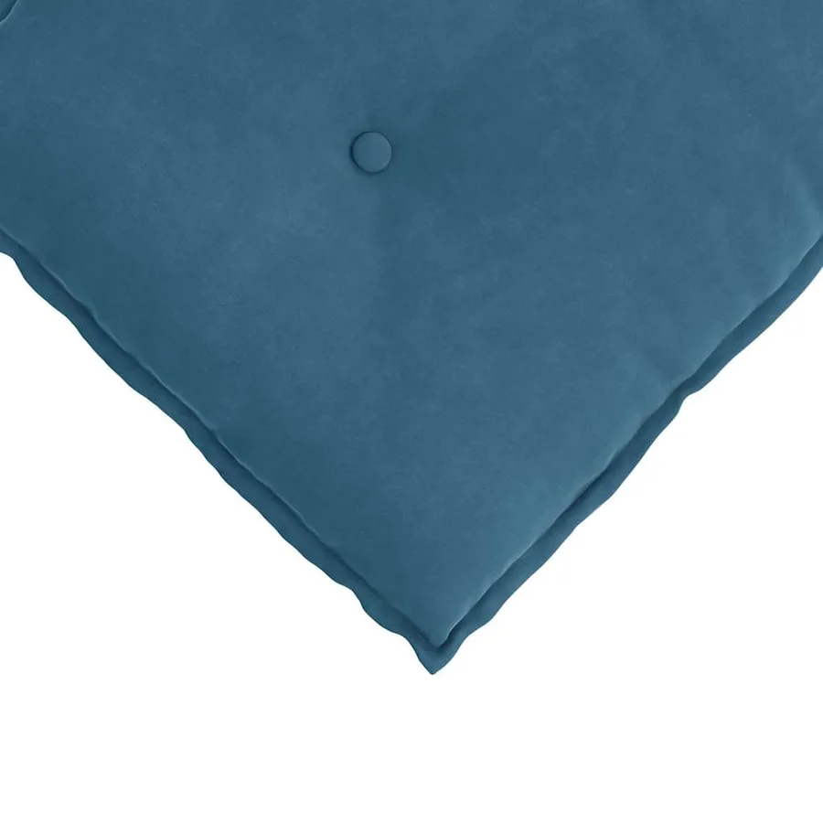 Coussin de Dos Bleu 80 x 50 cm Tissu en velours côtelé - 7