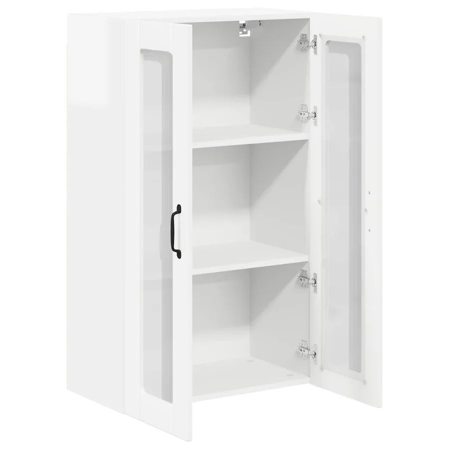 Cabinet en verre mural LUCCA Blanc brillant 60 x 31 x 100 cm - 5