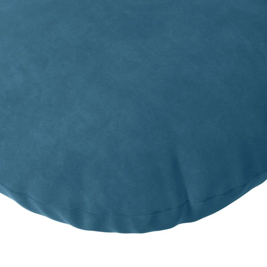 Coussins de siège 2 pcs Bleu Ø60 x 21 cm Velours - 7