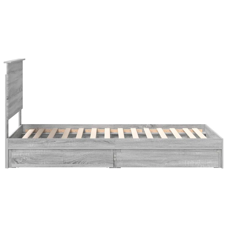 Lit de Rangement Gris Sonoma 100 x 200 cm Bois d'ingénierie - 9
