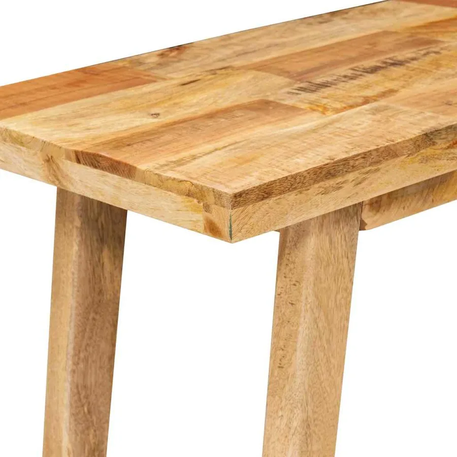 Table à dîner Naturel 100 x 35 x 75 cm Bois de mangue massif - 6