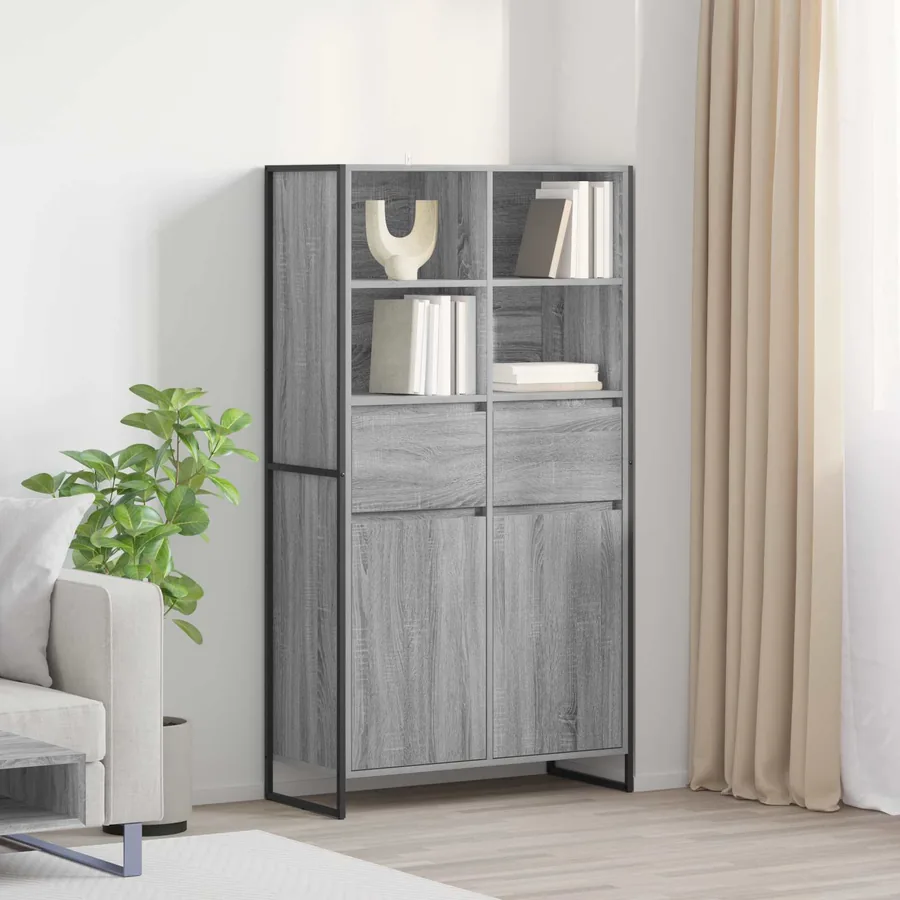 Buffet Gris Sonoma 81 x 36 x 150.5 cm Bois d'ingénierie
