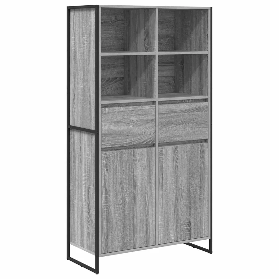 Buffet Gris Sonoma 81 x 36 x 150.5 cm Bois d'ingénierie - 2