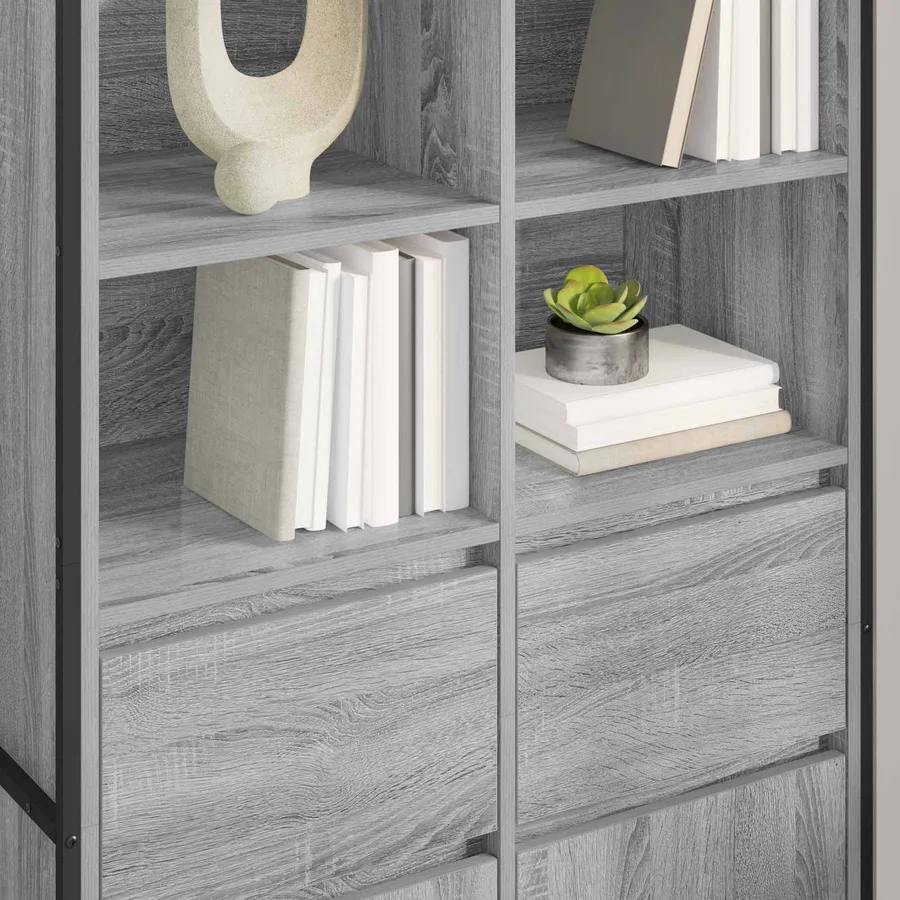 Buffet Gris Sonoma 81 x 36 x 150.5 cm Bois d'ingénierie - 4
