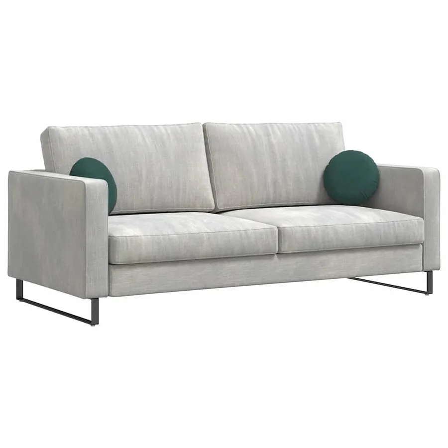 Coussins de siège 2 pcs Vert foncé Ø30 x 13 cm Velours - 3