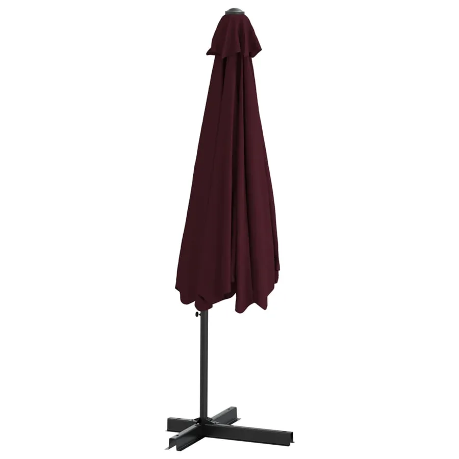 Parasol de jardin avec mât en acier 300 cm Rouge bordeaux - 5