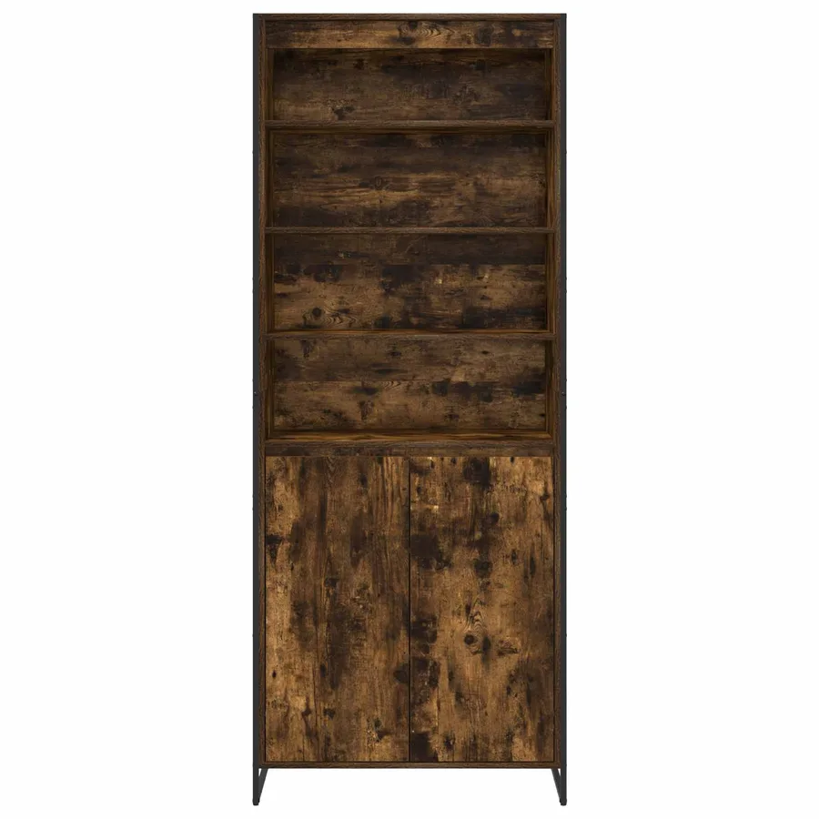 Armoires Hautes Chêne Fumé 79 x 36 x 200 cm Bois d'ingénierie - 6