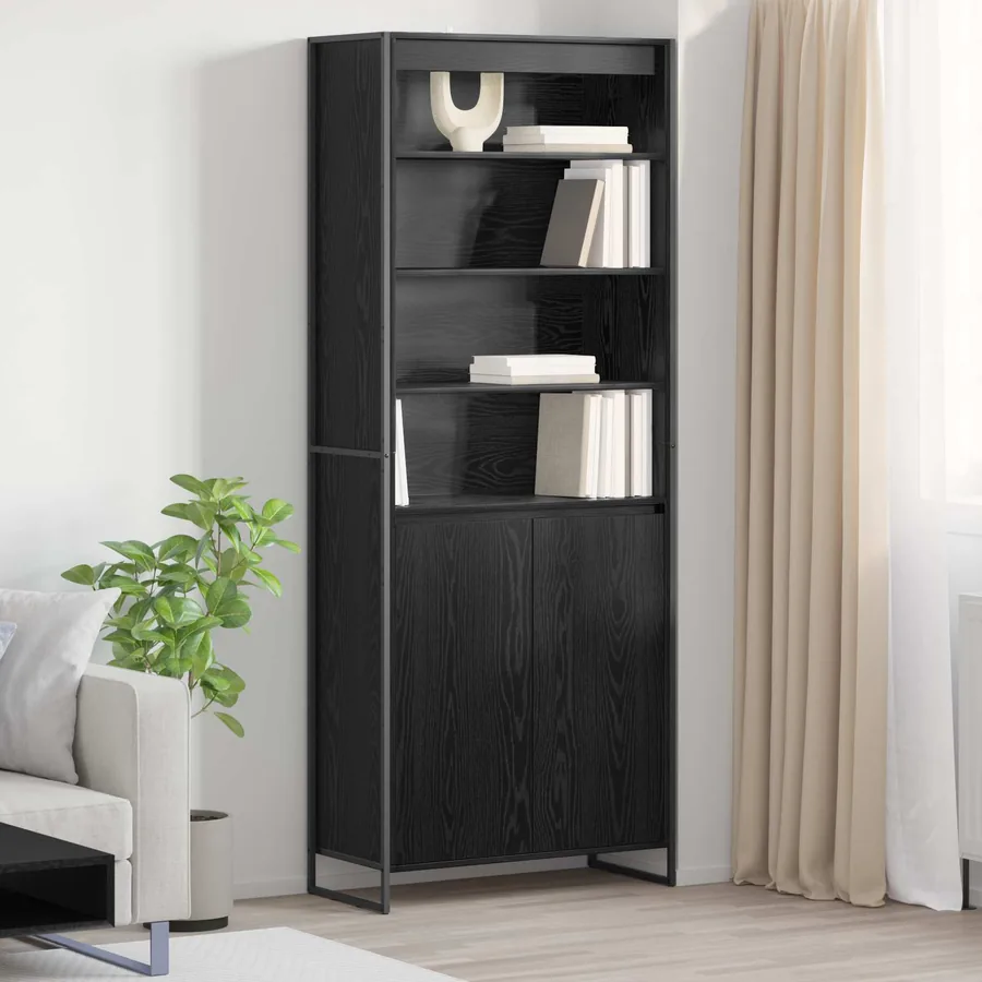 Armoires Hautes Chêne noir 79 x 36 x 200 cm Bois d'ingénierie