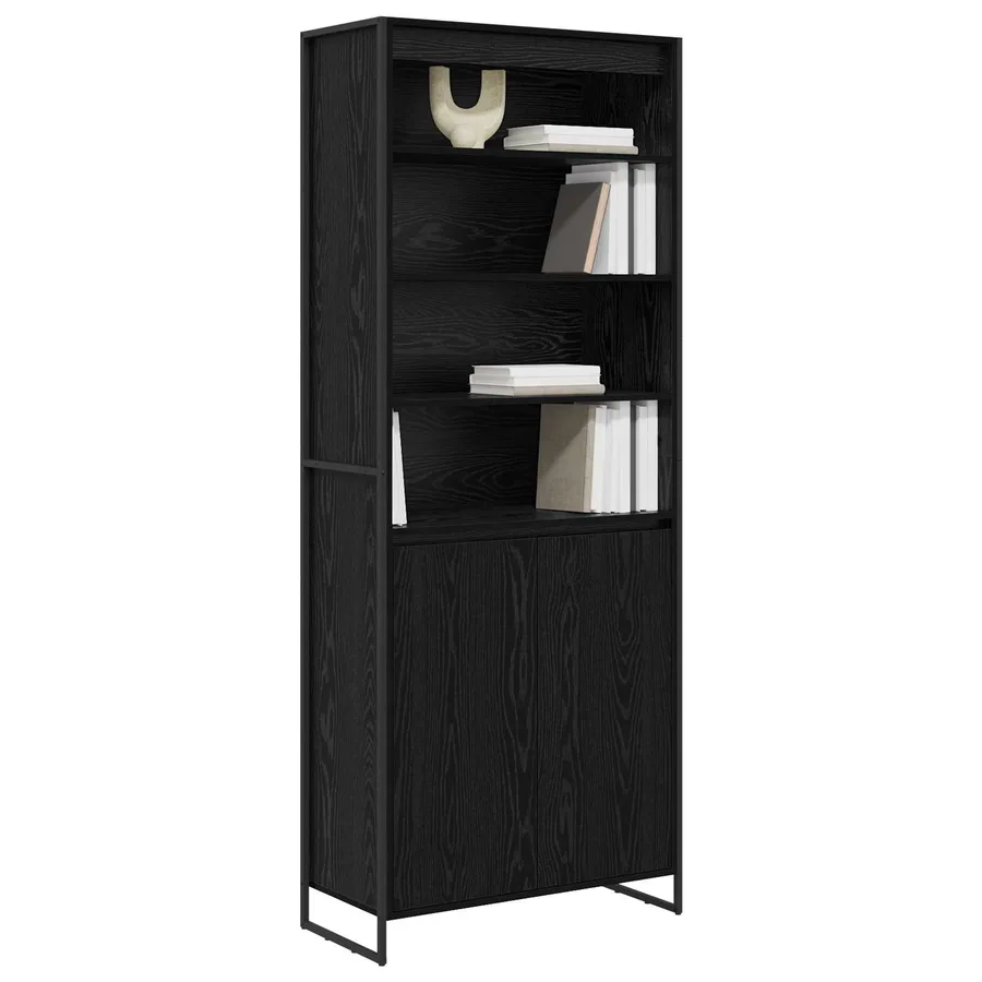 Armoires Hautes Chêne noir 79 x 36 x 200 cm Bois d'ingénierie - 3