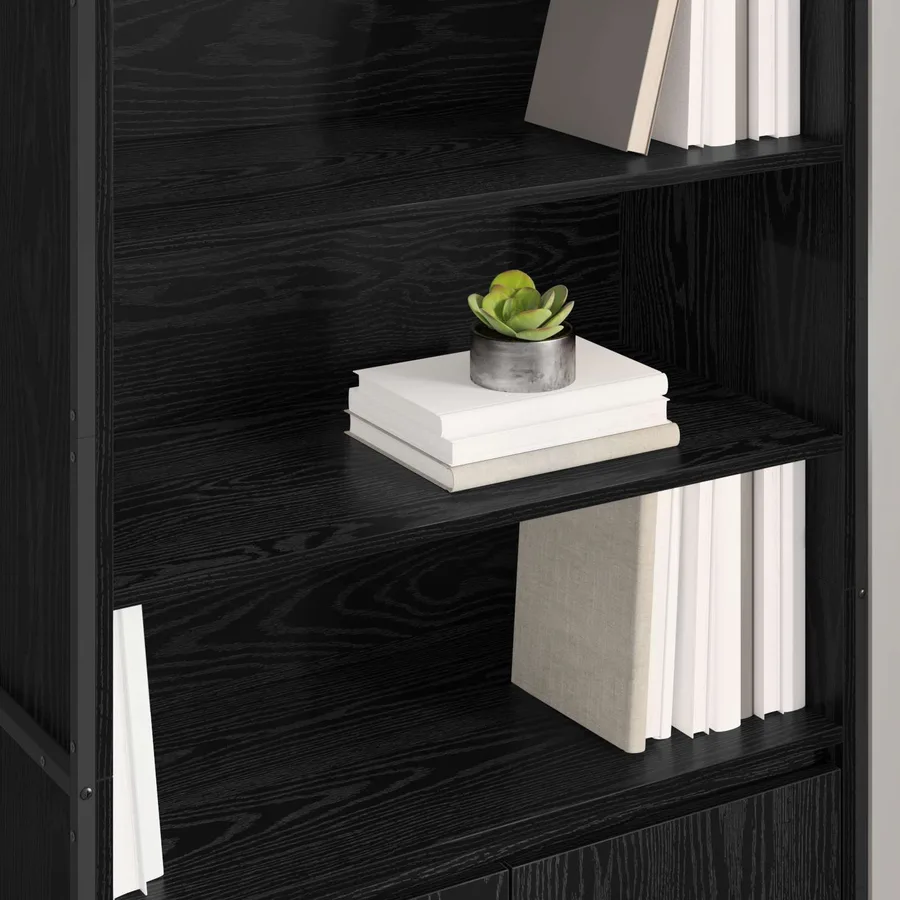 Armoires Hautes Chêne noir 79 x 36 x 200 cm Bois d'ingénierie - 4