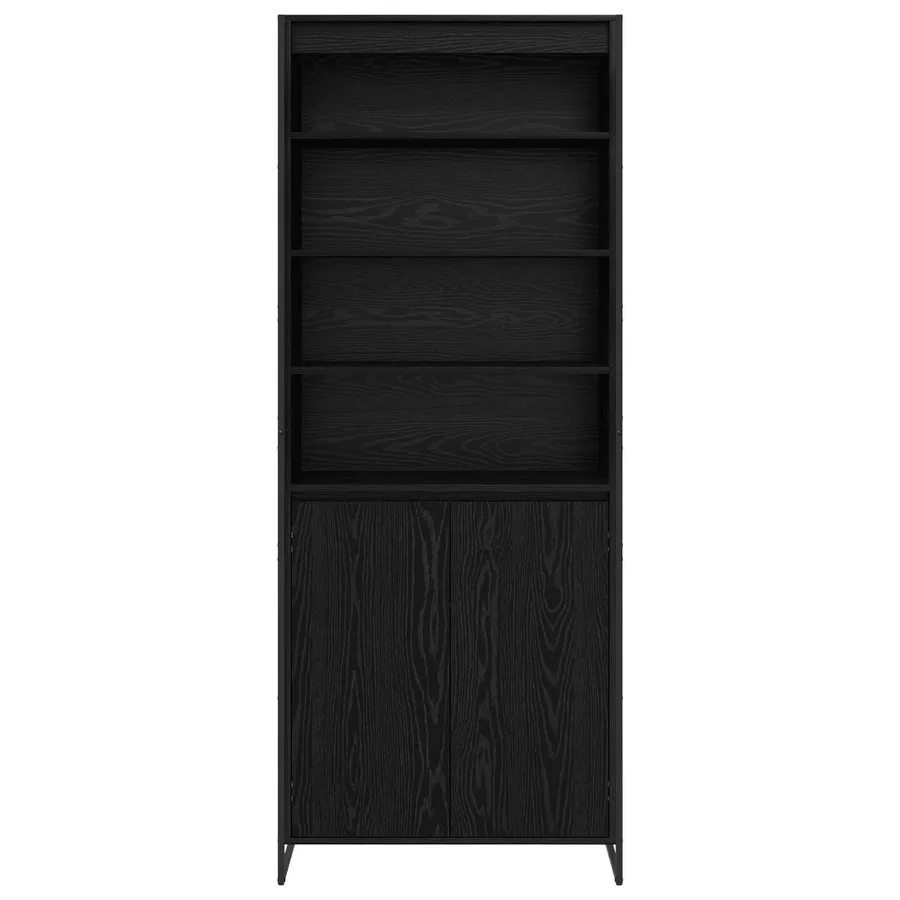 Armoires Hautes Chêne noir 79 x 36 x 200 cm Bois d'ingénierie - 6