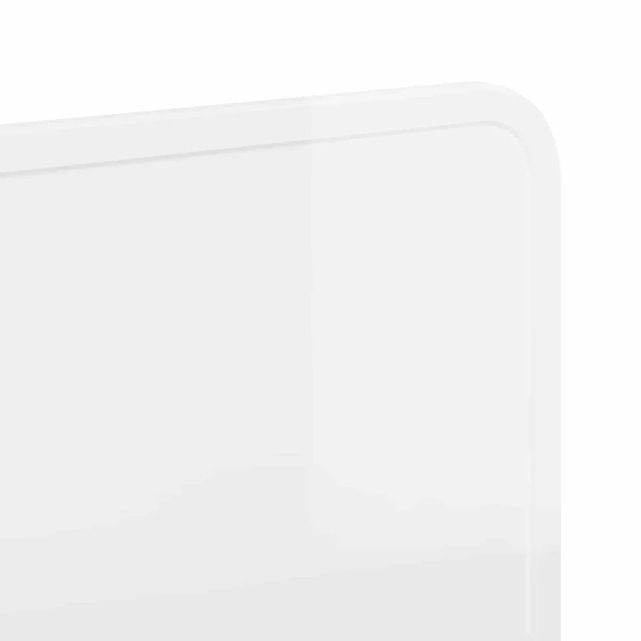 Tête de lit Blanc Brillant Bois d'ingénierie - 7