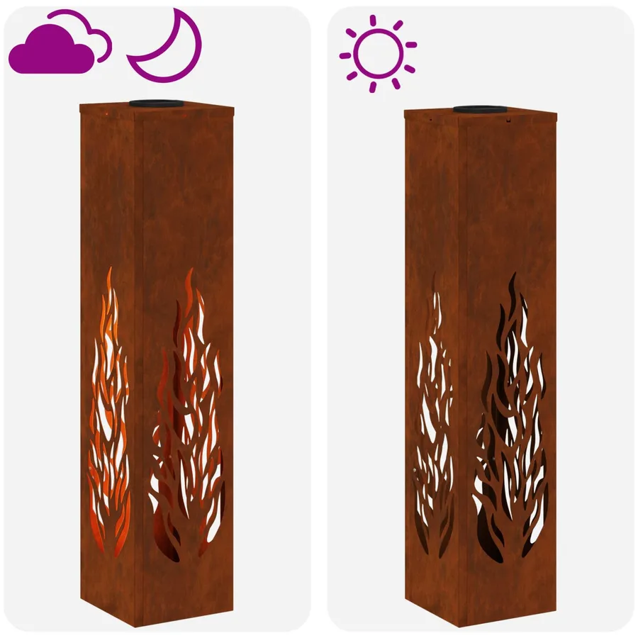 Lumière de chemin LED solaire 2 pcs Blanc chaud 18 x 18 x 80 cm - 14