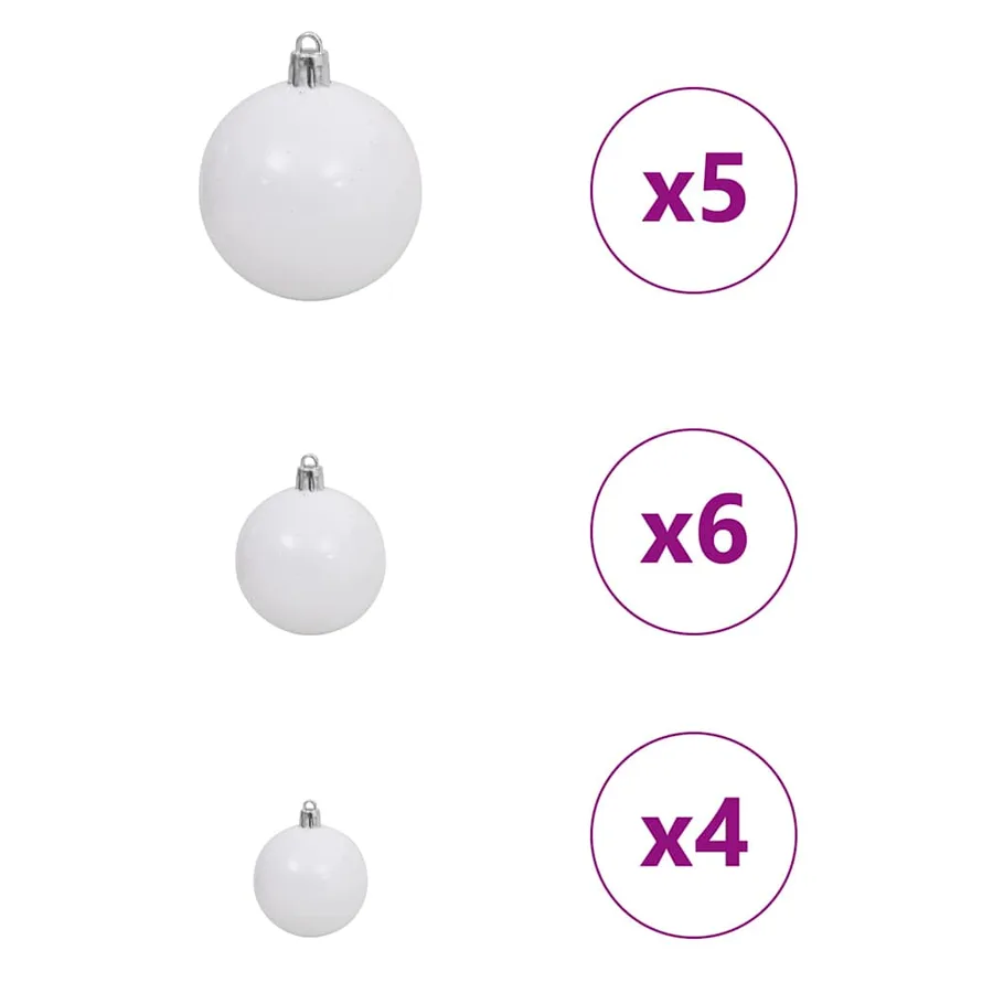 Sapin de Noël artificiel pré-éclairé Rose 150 cm PVC - 8