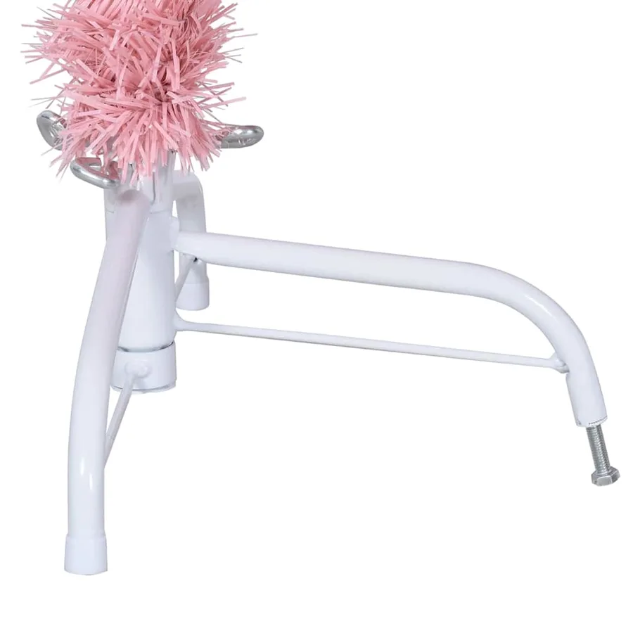 Sapin de Noël artificiel pré-éclairé Rose 150 cm PVC - 13