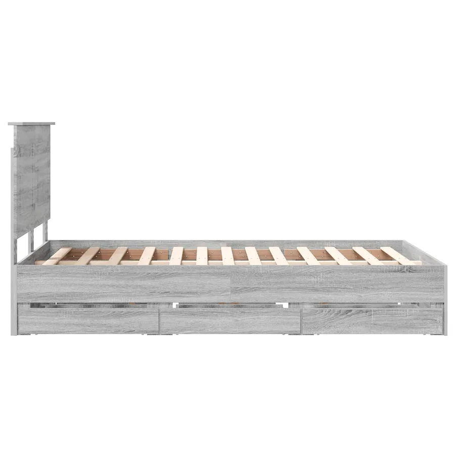 Cadre de lit Gris Sonoma 120 x 190 cm Bois Ingénierie - 9