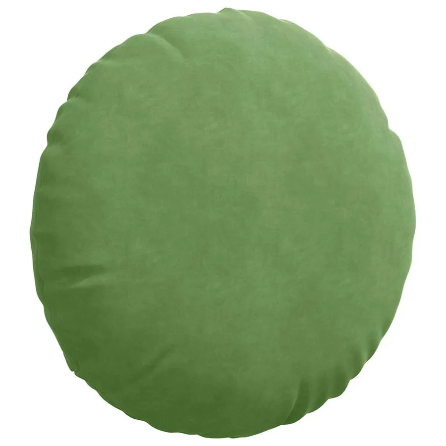 Coussins de siège 2 pcs Vert clair Ø50 x 19 cm Velours - 5