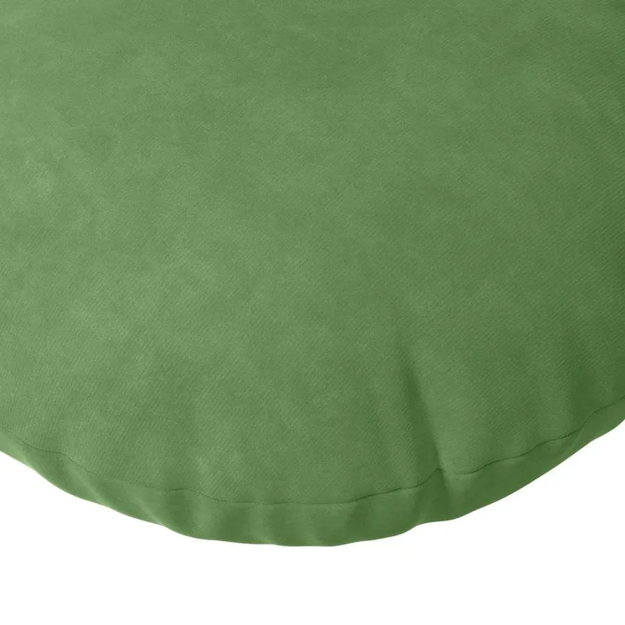 Coussins de siège 2 pcs Vert clair Ø50 x 19 cm Velours - 7