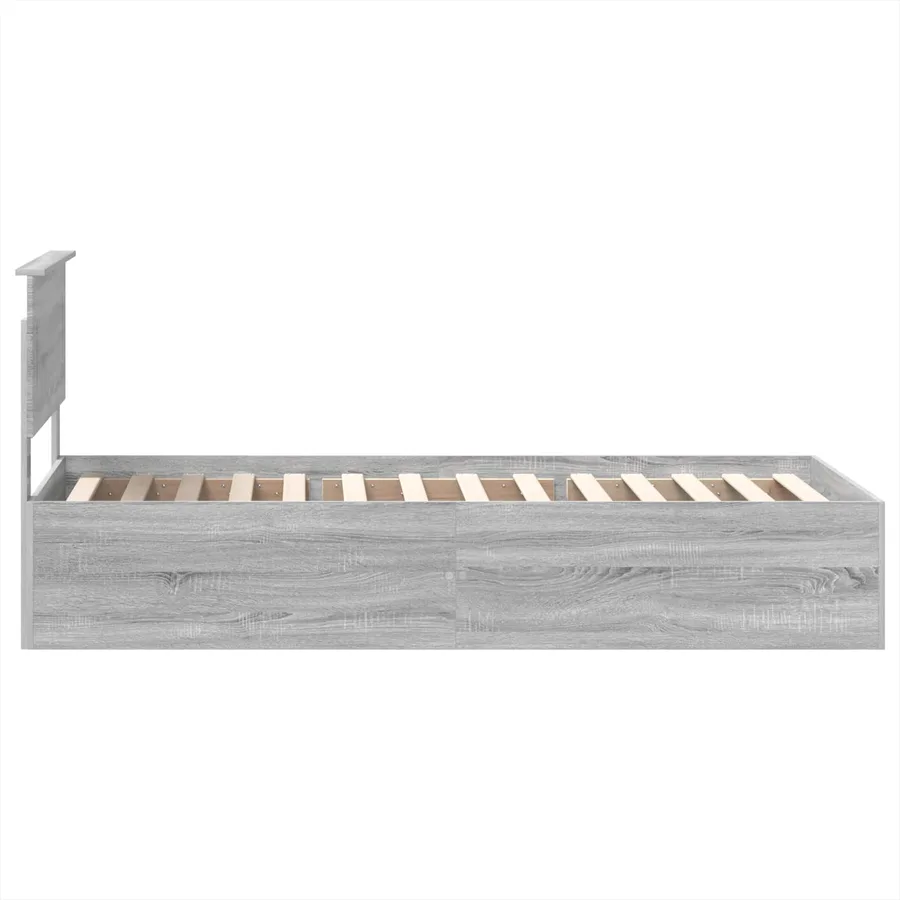 Cadre de lit Gris Sonoma 100 x 200 cm Bois d'ingénierie - 6