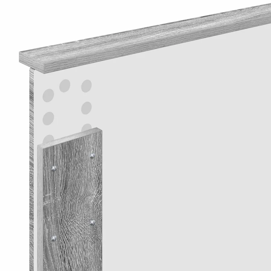 Lit d'appoint avec tiroir Gris Sonoma et noir 100 x 200 cm - 12