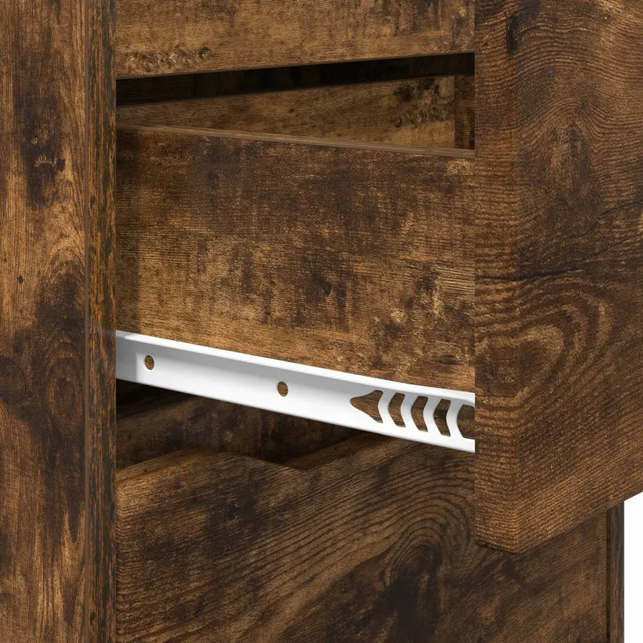 Table de chevet Chêne fumé 40 x 30 x 467 cm Bois d'ingénierie - 9