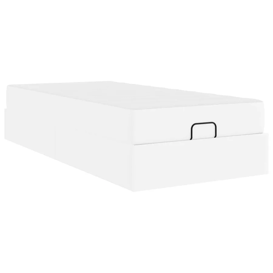 Cadre de lit avec matelas Autre 2 pcs Blanc PVC - 5