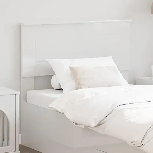 Tête de lit Blanc Brillant Bois d'ingénierie