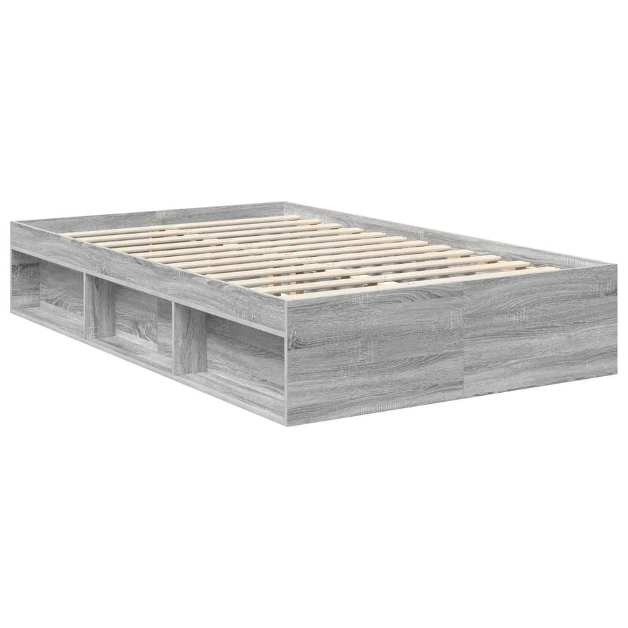 Cadre de lit Gris Sonoma 120 x 200 cm Pin massif - 5