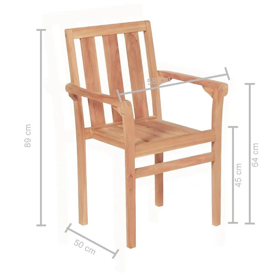 Ensemble de bistro de jardin 3 pcs teck solide - 10