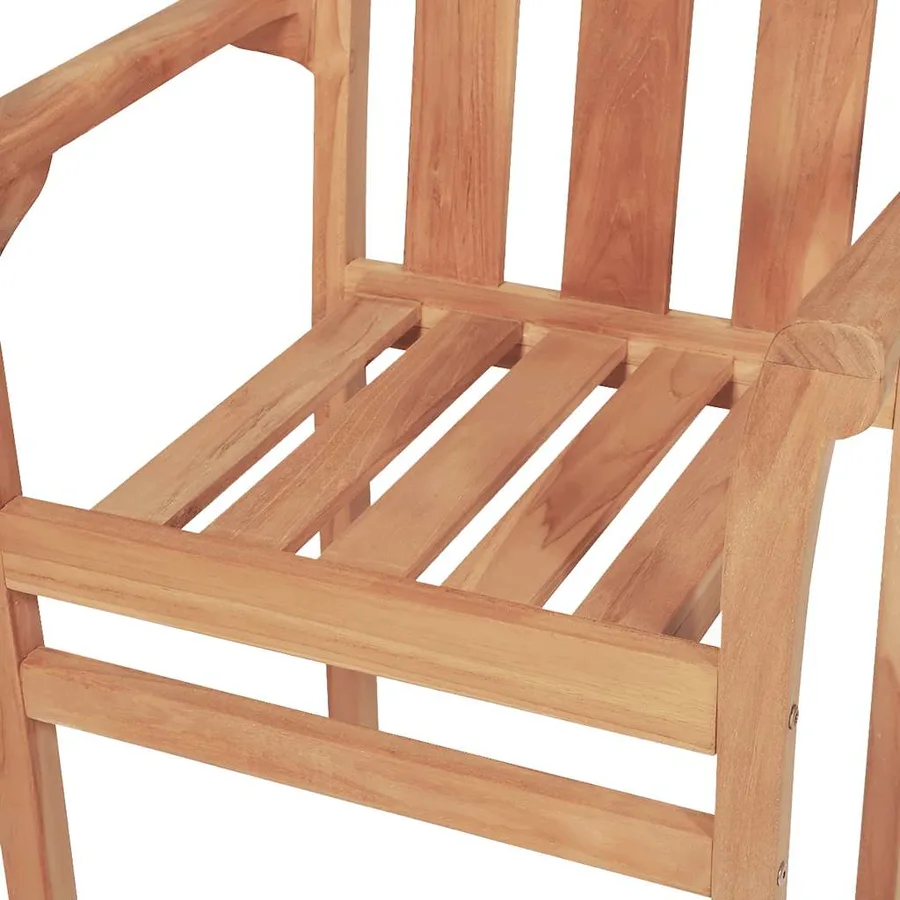 Ensemble de bistro de jardin 3 pcs teck solide - 6