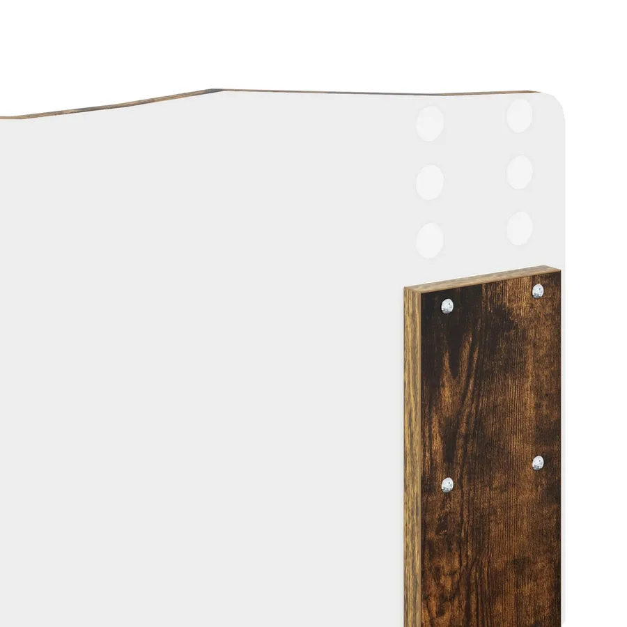 Cadre de lit Chêne fumé 150 x 200 cm Bois de pin massif - 11