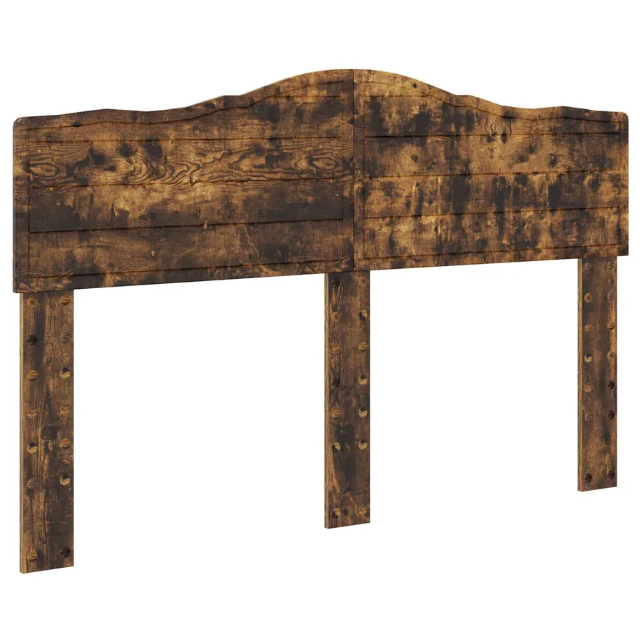 Cadre de lit Chêne fumé 150 x 200 cm Bois de pin massif - 6