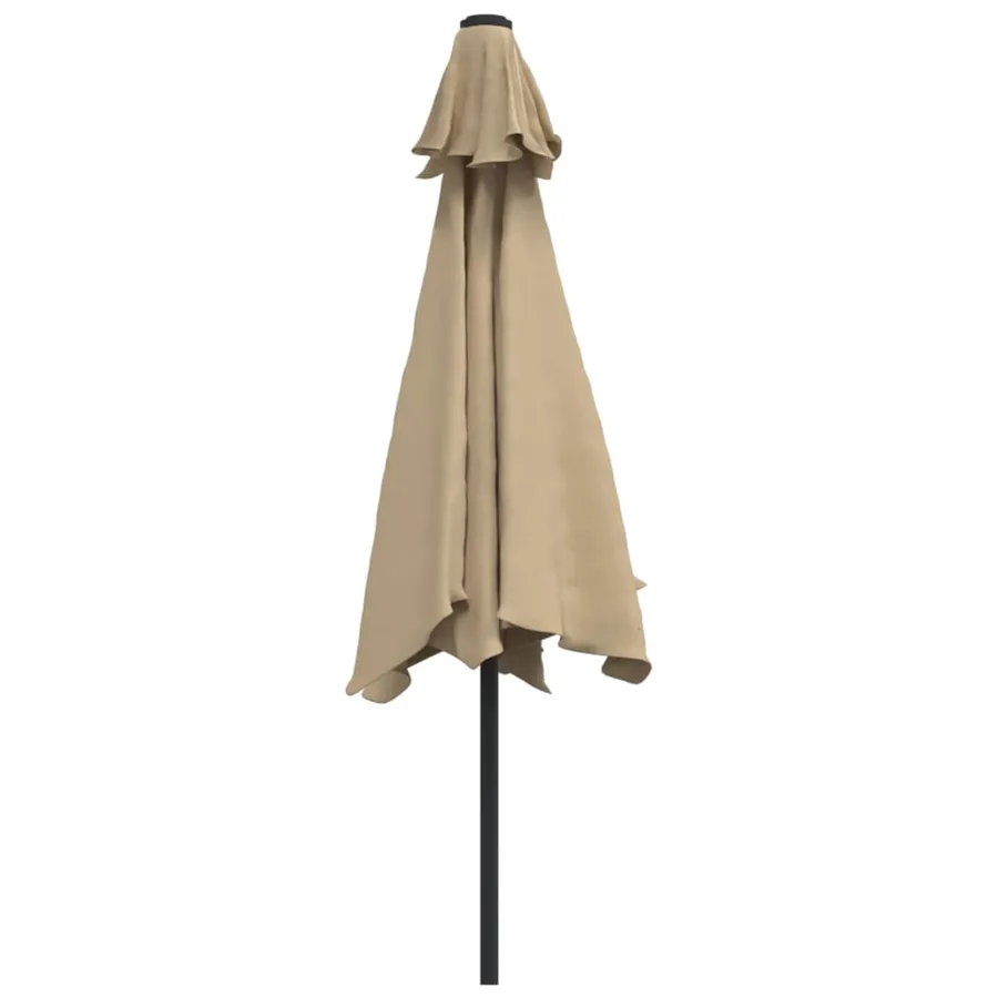 Parasol d'extérieur avec poteau en métal 300 cm Taupe - 4