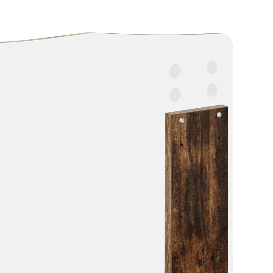 Cadre de lit Chêne fumé 140 x 190 cm Pin massif - 11
