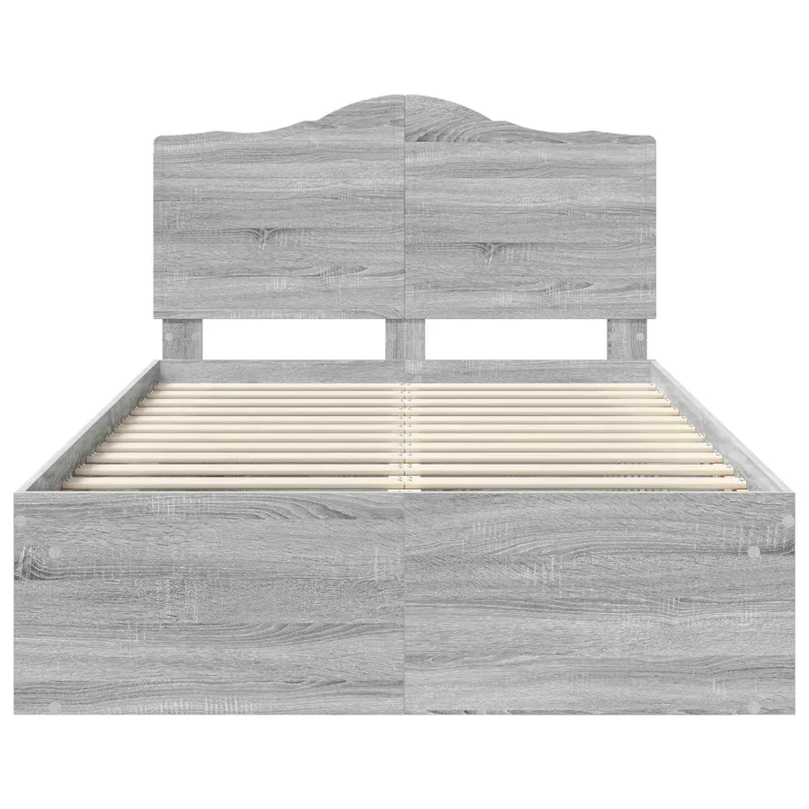 Cadre de lit Gris Sonoma 120 x 200 cm Pin massif - 7