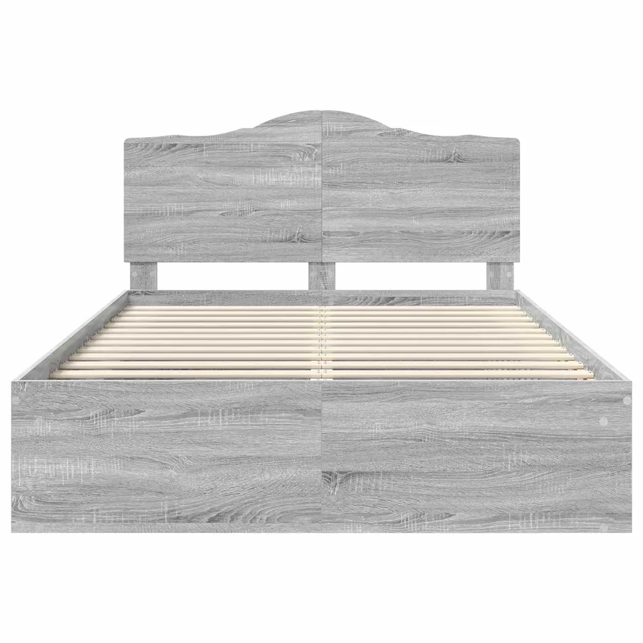 Cadre de lit Gris Sonoma 140 x 200 cm Pin massif - 7