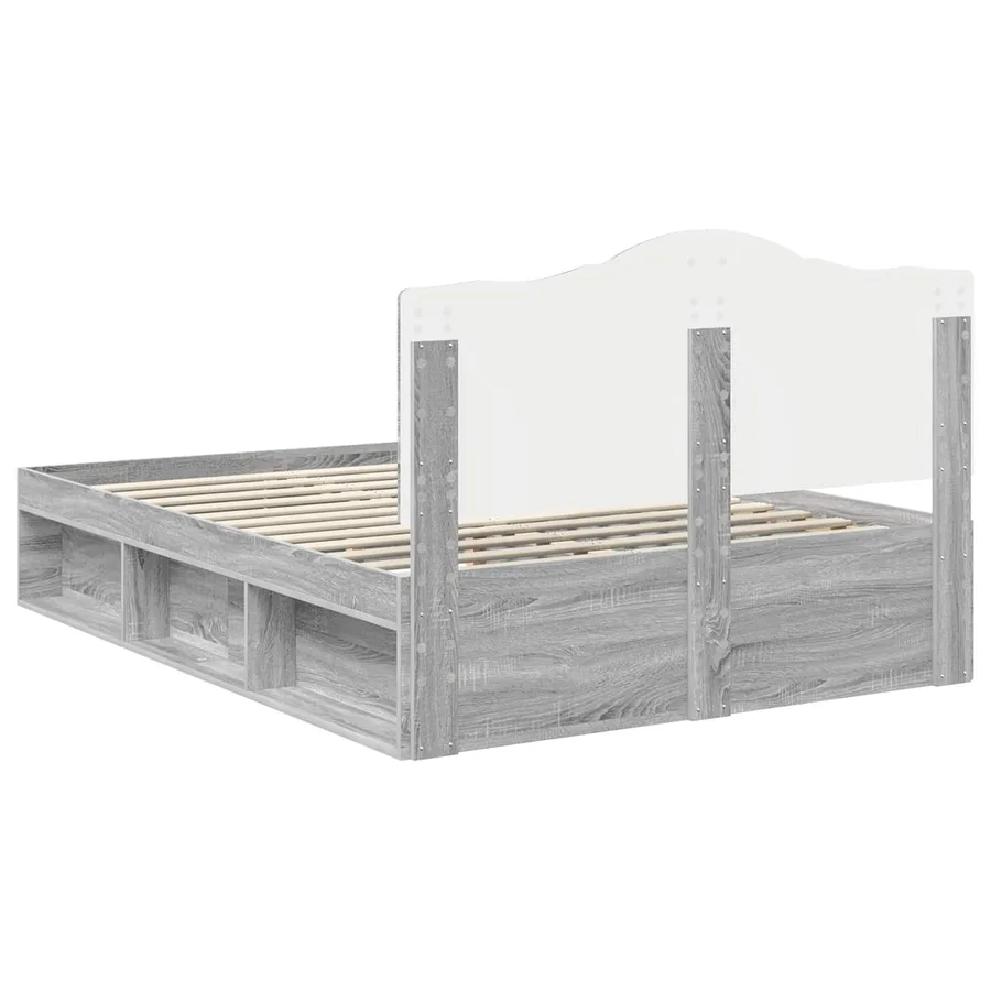 Cadre de lit Gris Sonoma 140 x 200 cm Pin massif - 9