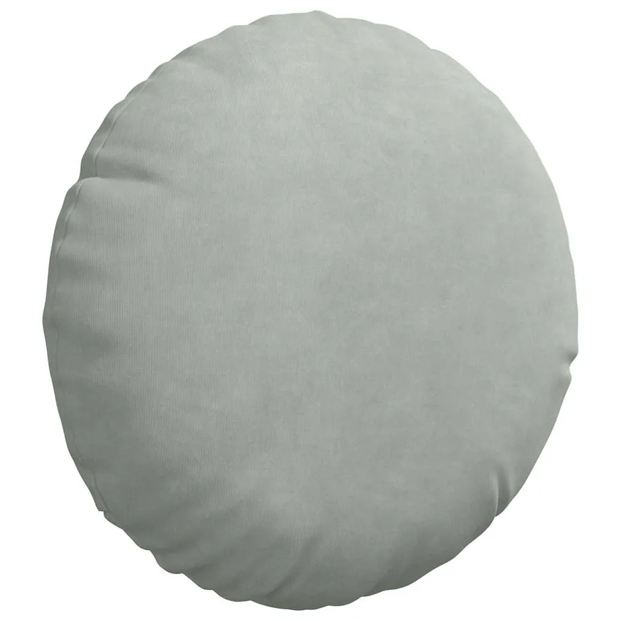 Coussins de siège 2 pcs Gris clair Ø30 x 13 cm Velours - 5