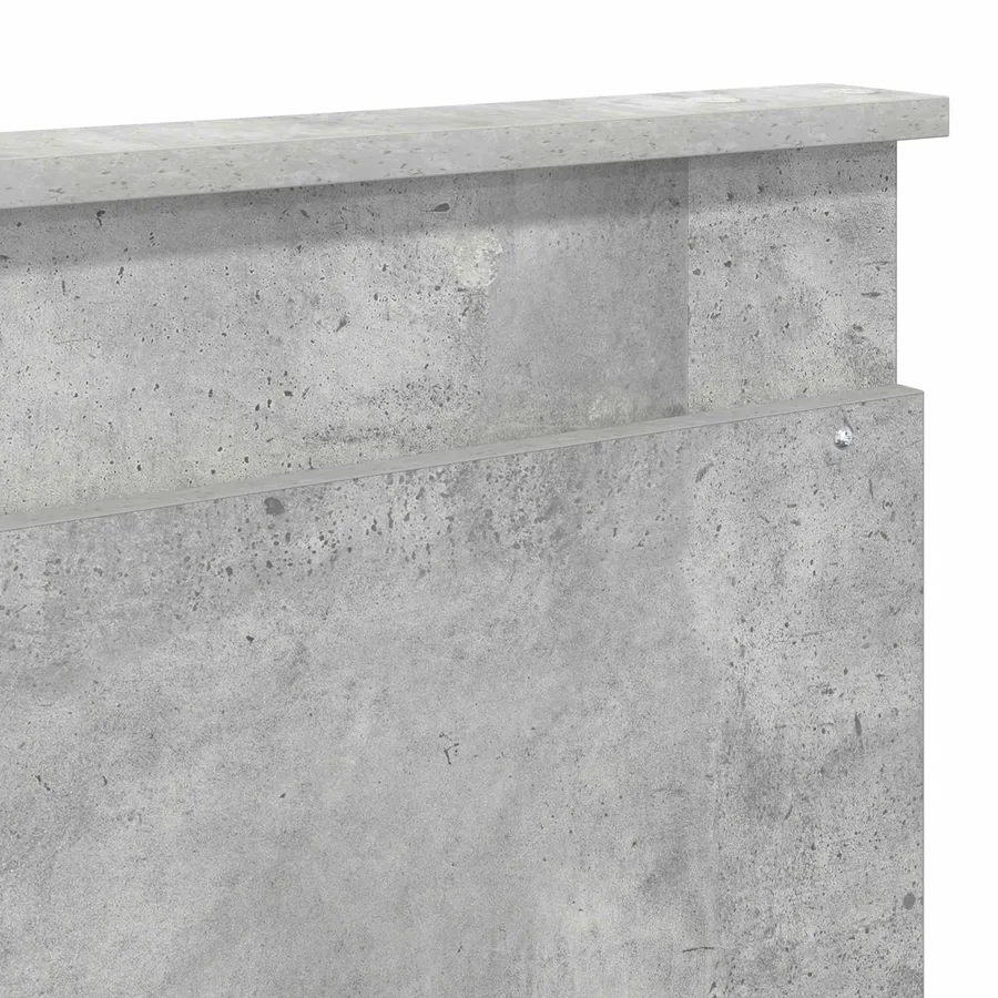 Lit de Rangement Gris béton 200 x 200 cm Bois d'ingénierie - 12