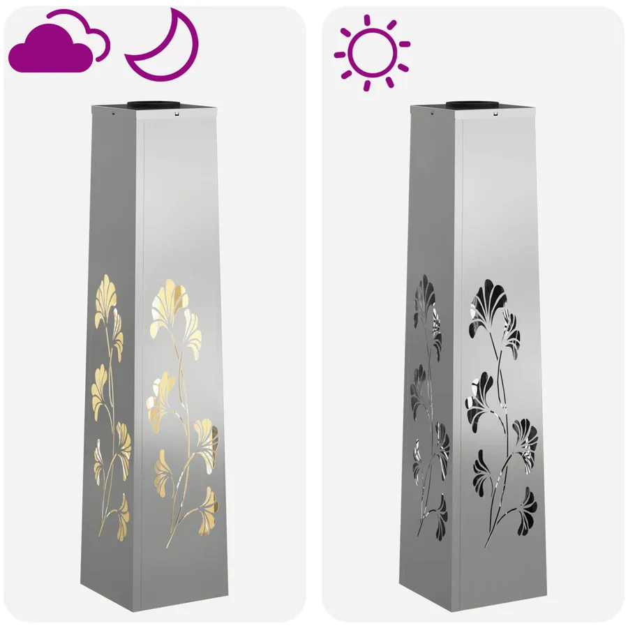 Lumière de chemin LED solaire 2 pcs Blanc chaud 18 x 18 x 80 cm - 13