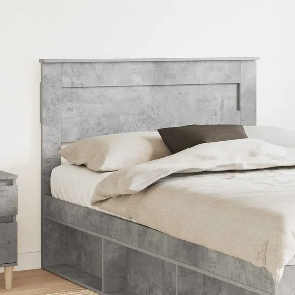 Tête de lit Gris béton Bois d'ingénierie