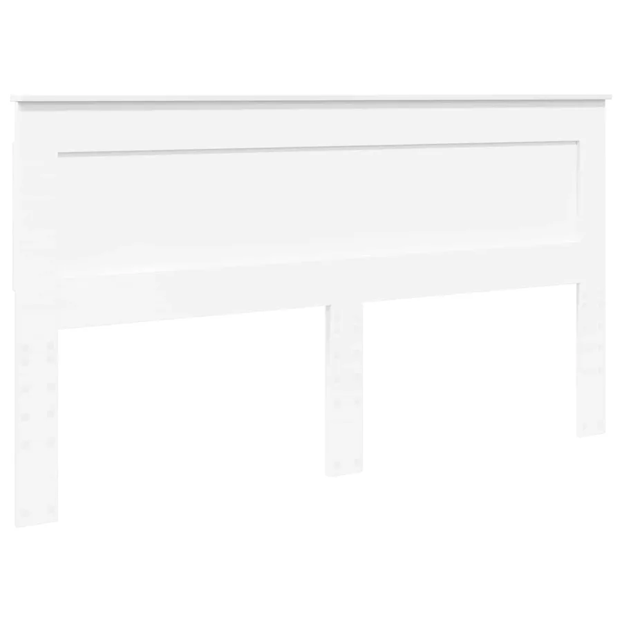 Cadre de lit avec tête de lit Blanc 200 x 200 cm Pin massif - 6