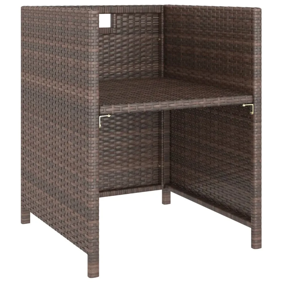 Ensemble à manger d'extérieur avec coussins 6pcs Résine tressée - 6