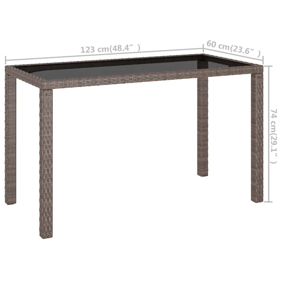 Ensemble à manger d'extérieur avec coussins 6pcs Résine tressée - 9