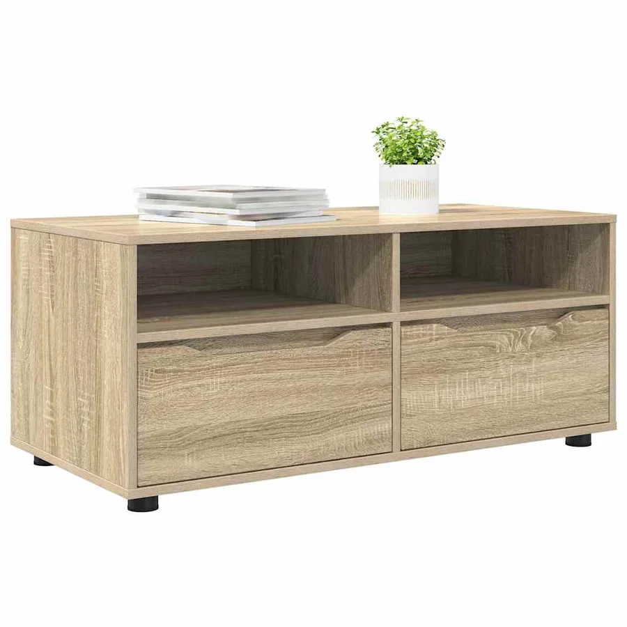 Meuble TV Chêne Sonoma 100 x 48 x 43 cm Bois d'ingénierie - 3
