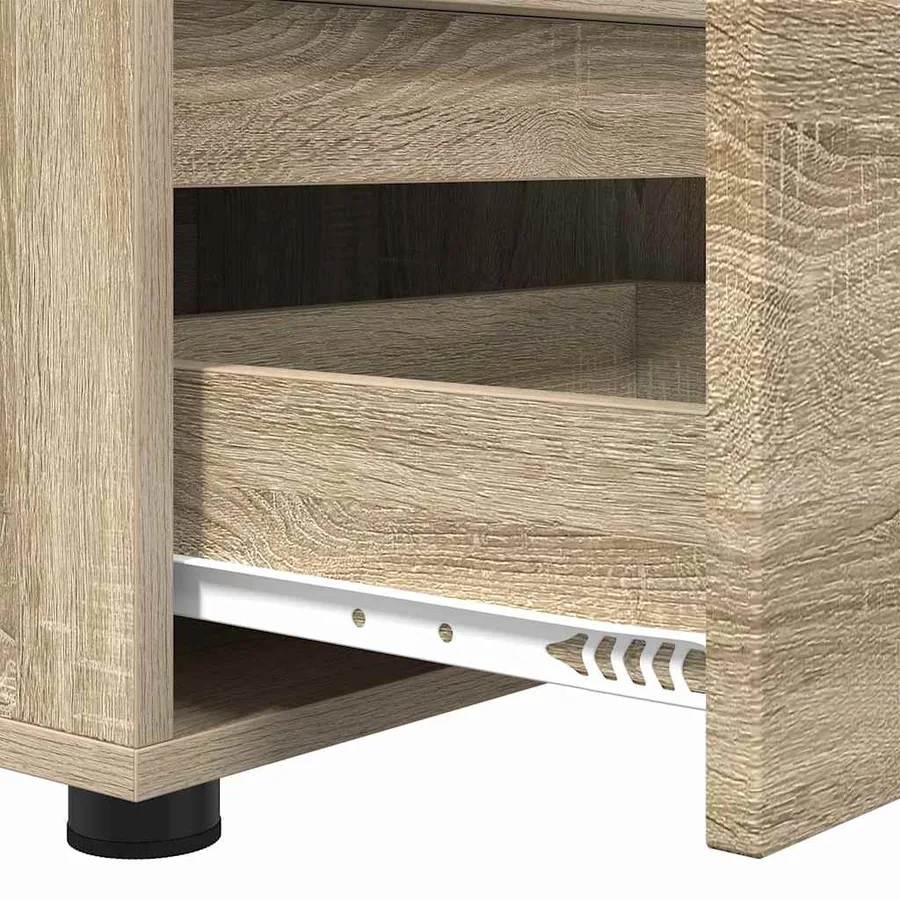 Meuble TV Chêne Sonoma 100 x 48 x 43 cm Bois d'ingénierie - 9