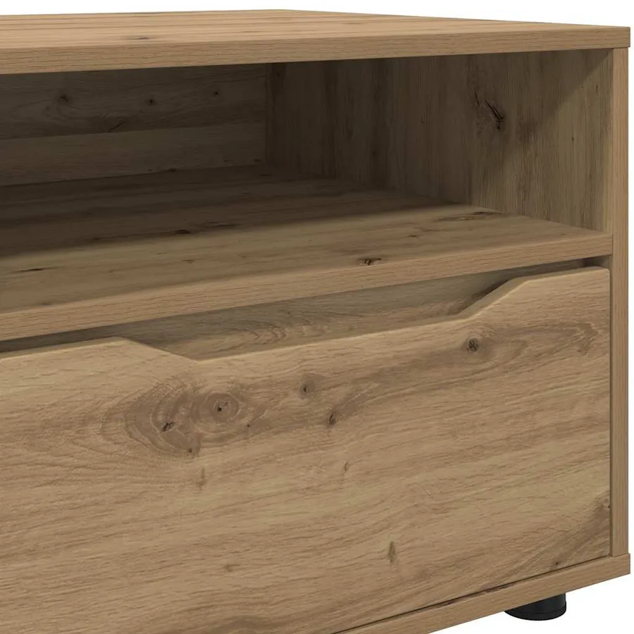Meuble TV 100 x 48 x 43 cm Chêne artisanal Bois d'ingénierie - 10